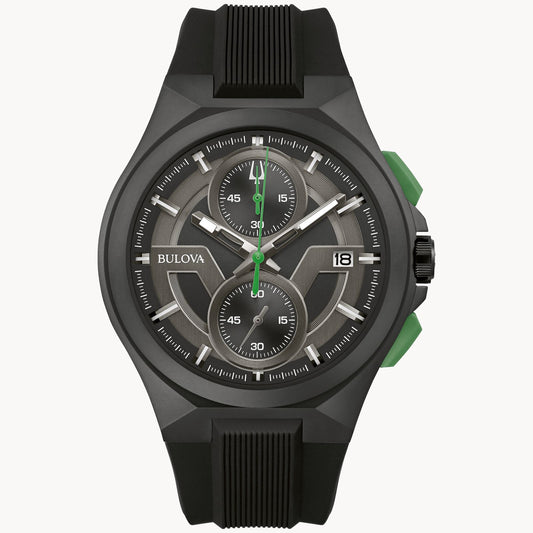 Bulova 98B381 Maquina Green Ion Plated Steel