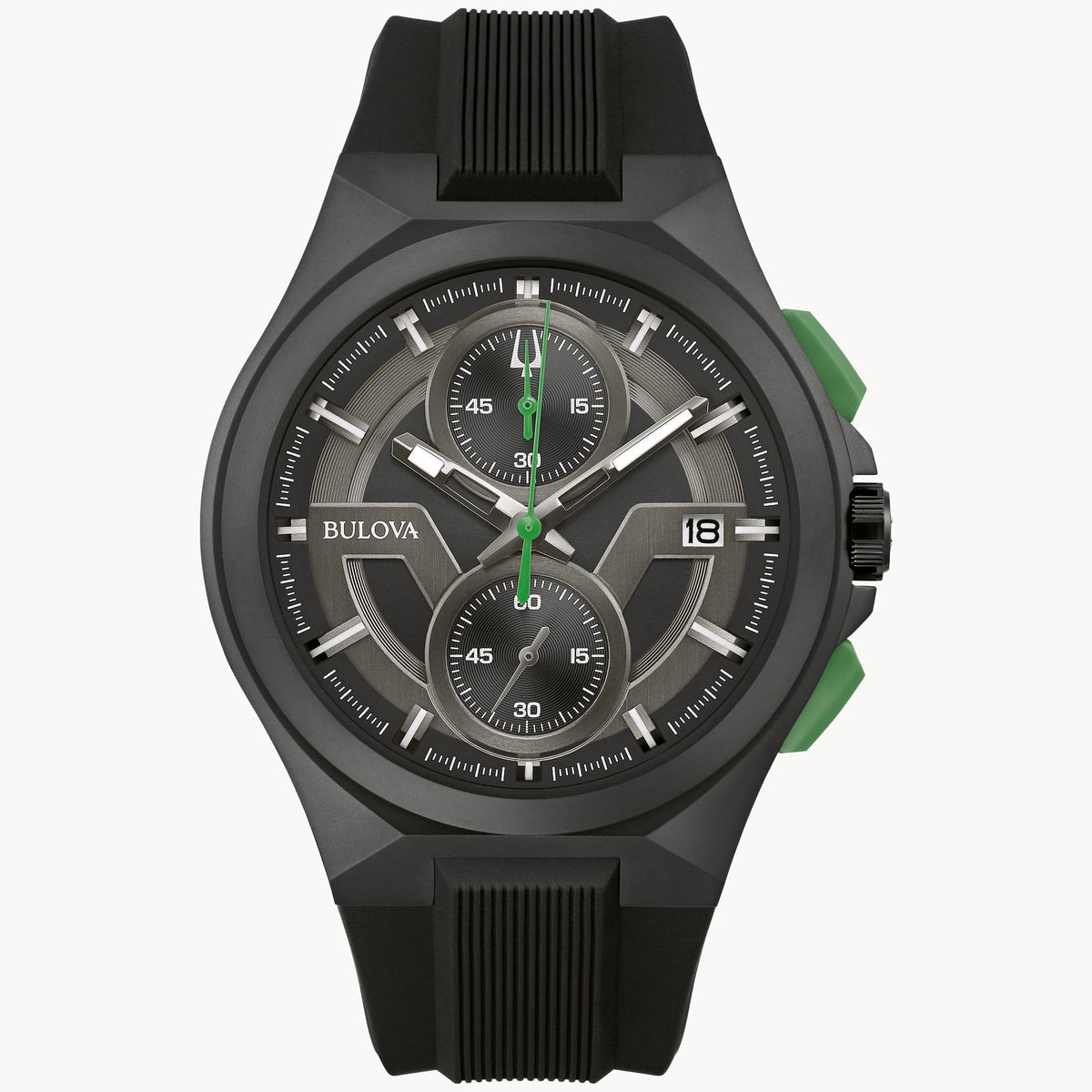 Bulova 98B381 Maquina Green Ion Plated Steel