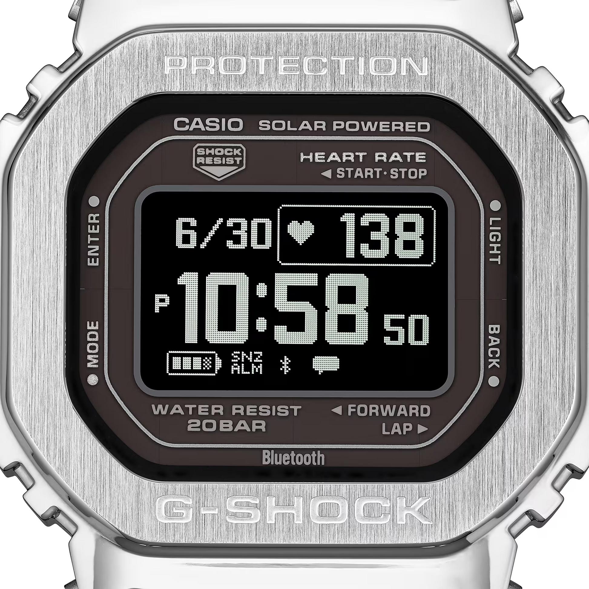 G-Shock GMH5600-1 Move MIP Display Heart Rate Monitor Metal Case Resin Band