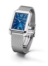 Baume et Mercier 10671 Hampton Sunburst Blue Dial Quartz Milano Mesh Strap