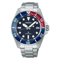 Seiko Prospex SNE595 Sea Solar Diver Stainless Steel Hard 41mm Black Dial Pepsi