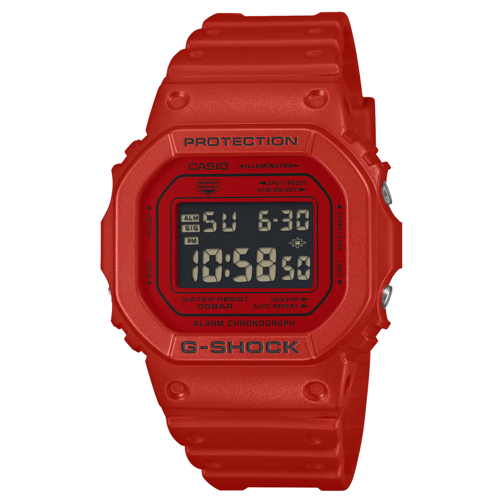 G-Shock DW5600RRB-4 Vivid Red Bright Toughness Digital Square