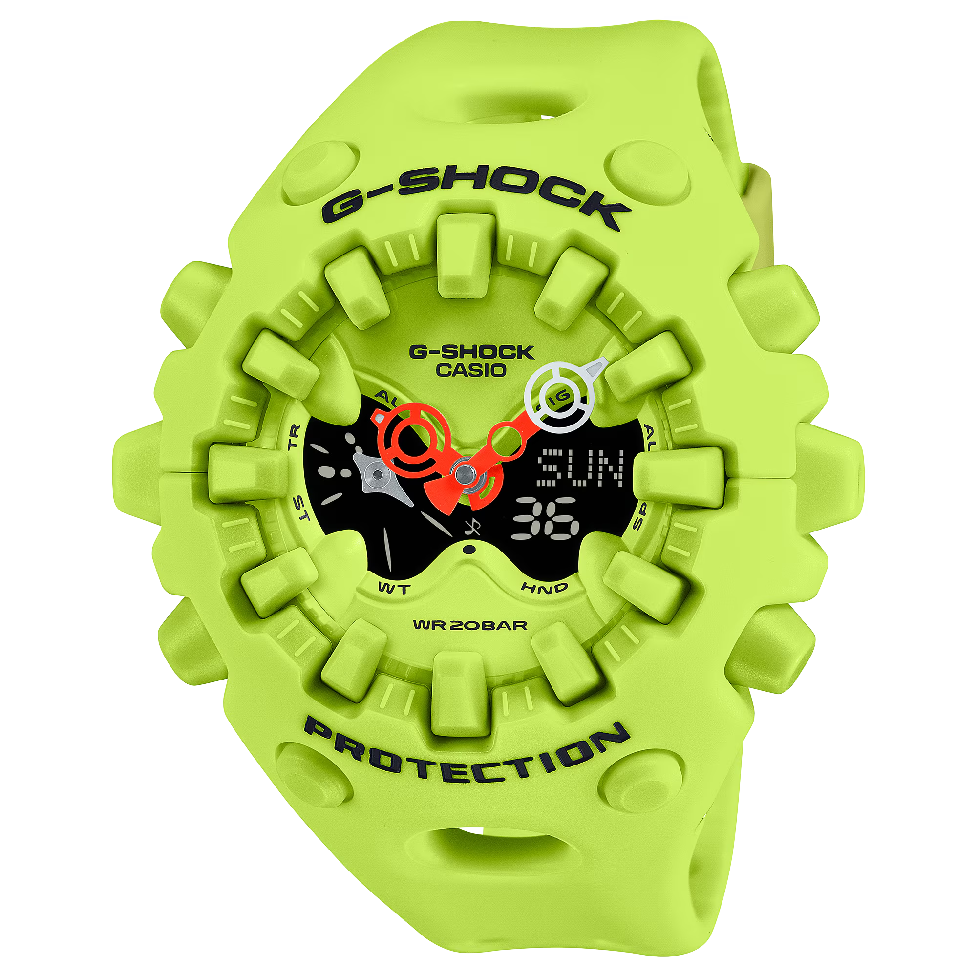 G-Shock GAV01-9A Big Case Emphasize Toughness Acid Green Analog-Digital