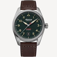 Alpina AL-525KW4S36 Startimer Pilot Automatic Green Dial 40mm Lume Block