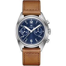 Hamilton H76409540 Khaki Aviation Pilot Pioneer Mechanical Chrono Blue Dial