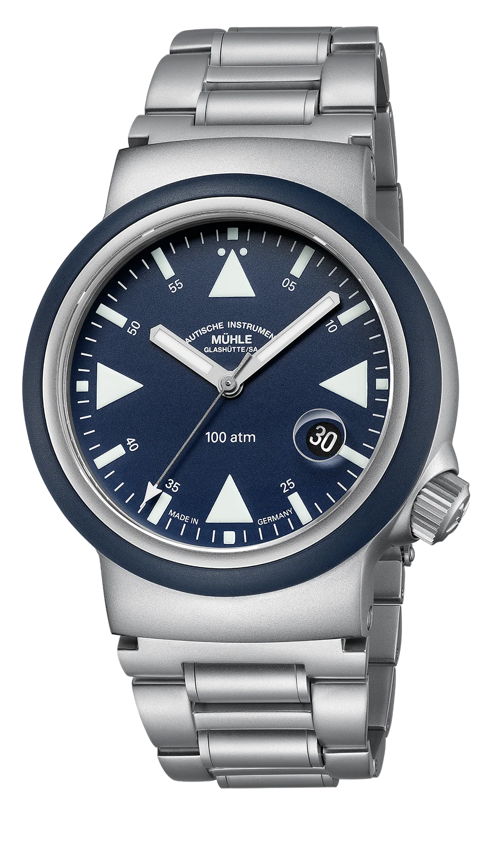 Muhle Glashutte M1-41-02-MB-II S.A.R. Rescue-Timer Nautical Blue Automatic Bracelet