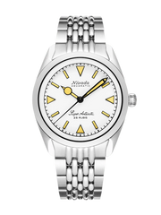 Nivada Grenchen 32064A04 Super Antarctic White Beige Luminova Automatic