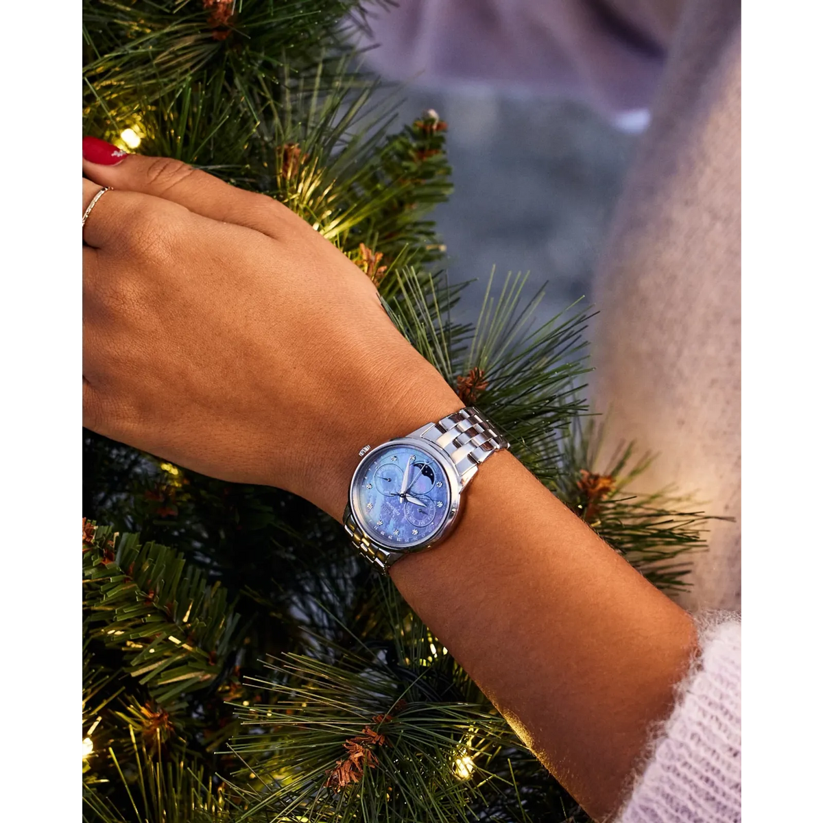 Citizen FD0000-52N Calendrier Blue Mother of Pearl Moonphase Ladies Eco-Drive