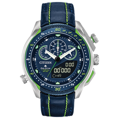 Citizen Bianca Drive JW0138-08L Mens Blue Leather Band Blue Dial Watch