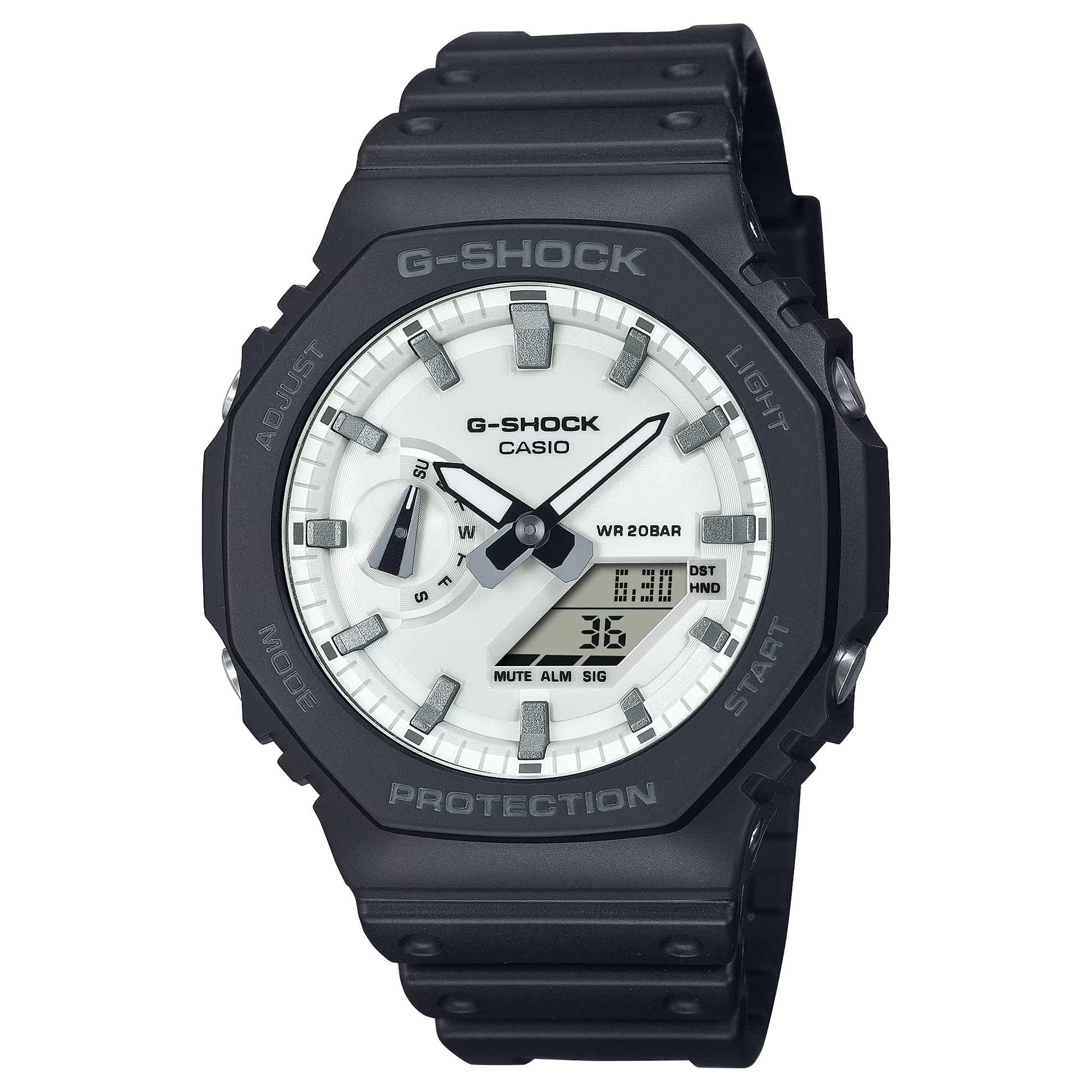 G-Shock GA2100WD-1A High Contrast Black and White Ana-Digi