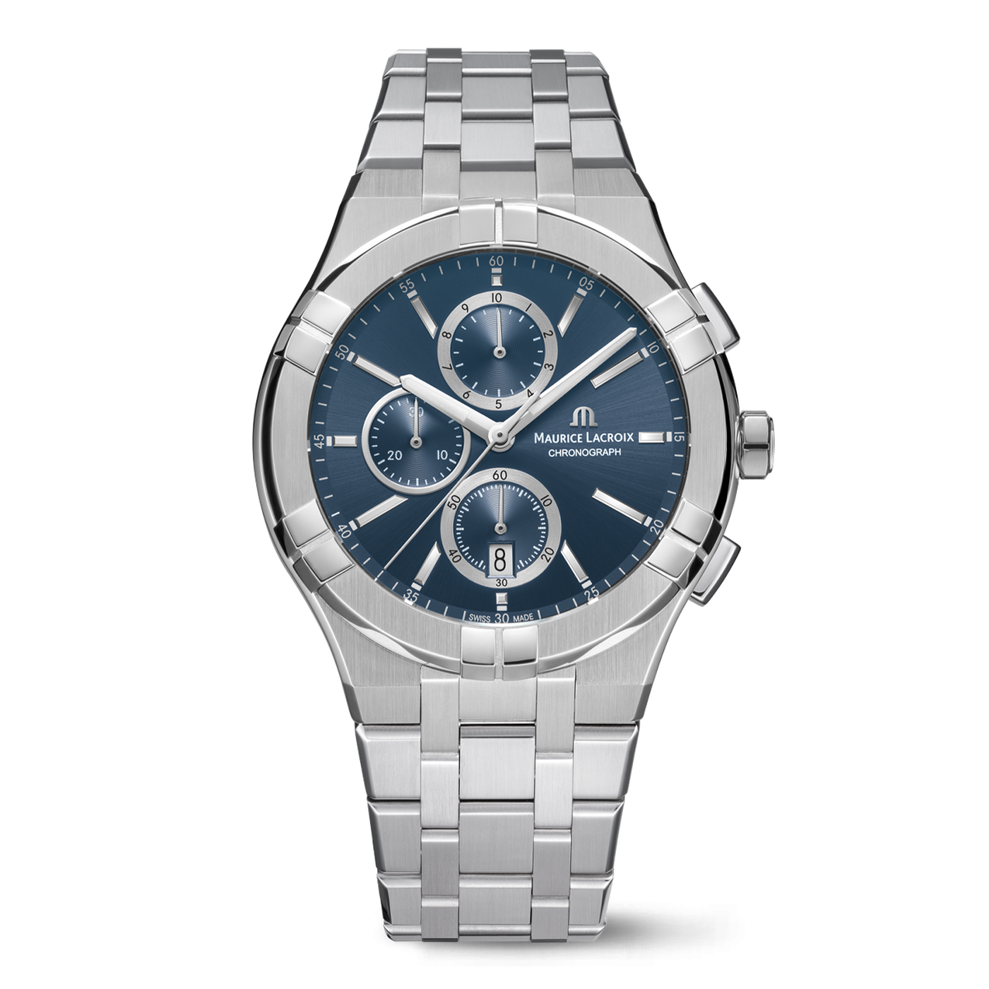 Maurice Lacroix AI1118-SS002-430-1 Aikon Quartz Chronograph Blue Dial