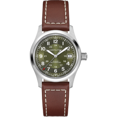 Hamilton H70455560 Khaki Field Auto Green Sunburst 38mm Leather Automatic