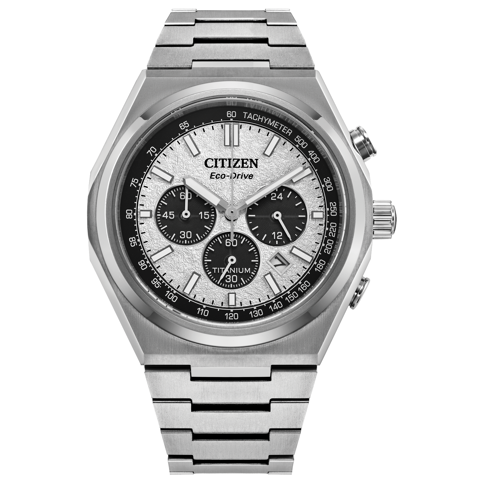 Citizen CA4610-85A Zenshin Chrono Super Titanium Gray Textured Dial