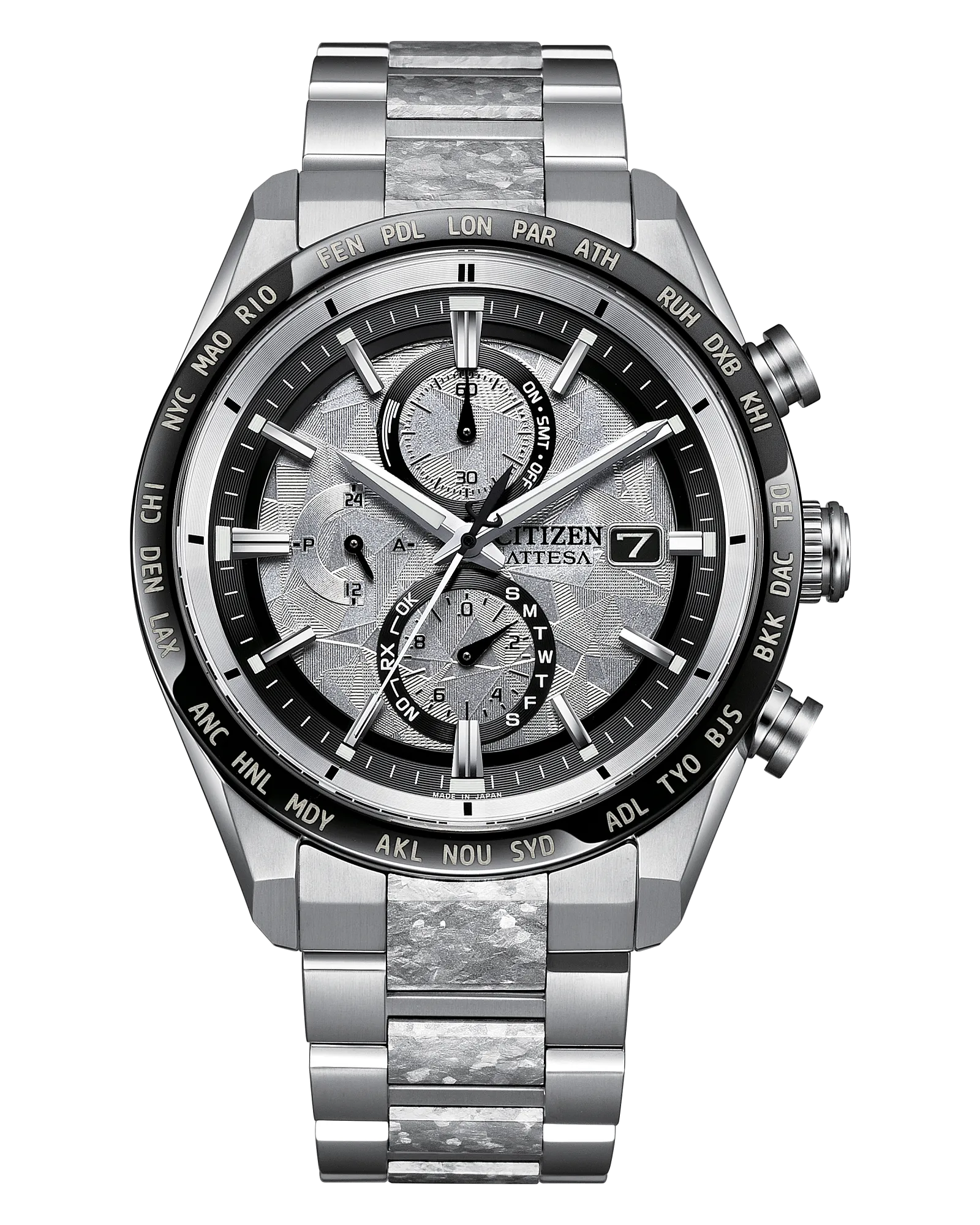 Citizen AT8284-61A Attesa Platinum Shine Atomic Timekeeping Super Titanium
