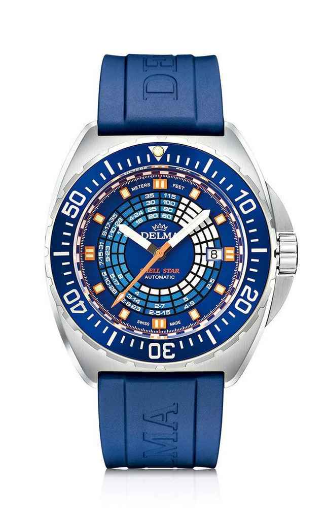 Delma 41501.670.6.044 Shell Star Decompression Timer Blue Dial Automatic