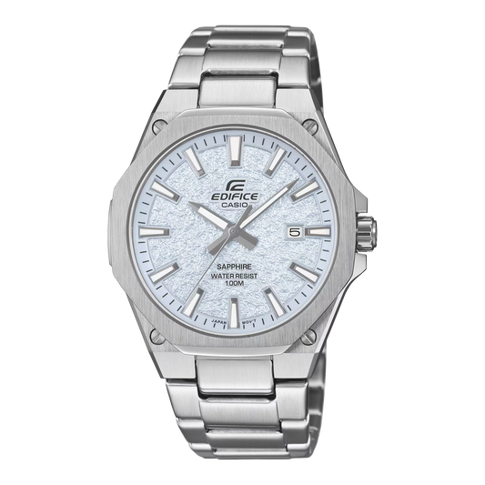 Casio Edifice EFRS108DE-2AV 3-Hand Analog Ice Blue Textured Dial Quartz
