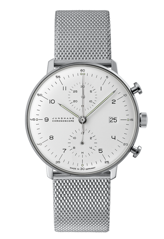 Junghans 27/4003.46 Max Bill Chronoscope White Dial Mesh // Pre-Owned