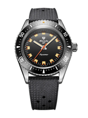 Nivada Grenchen 32068A01 Aquamar Black 38mm Automatic Tropic Strap