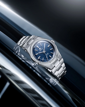 Nivada Grenchen 69001A77 F77 Blue Textured Dial 37mm Automatic Date