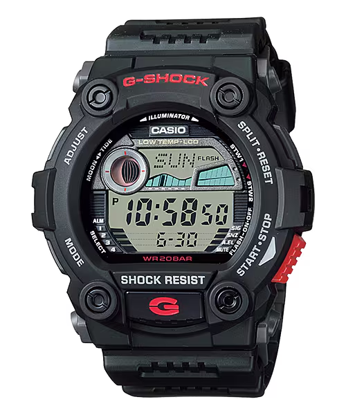 G-Shock G7900-1 Rescue Moon Tide Graph Digital Black