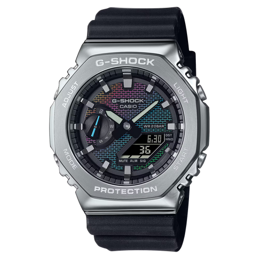 G-Shock GM2100RW-1A Brick Rainbow Metal Ana-Digi
