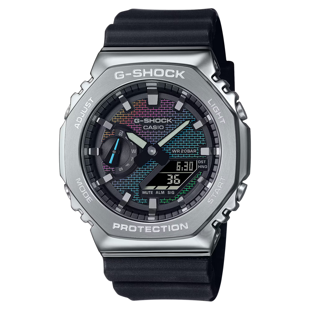 G-Shock GM2100RW-1A Brick Rainbow Metal Casioak Ana-Digi