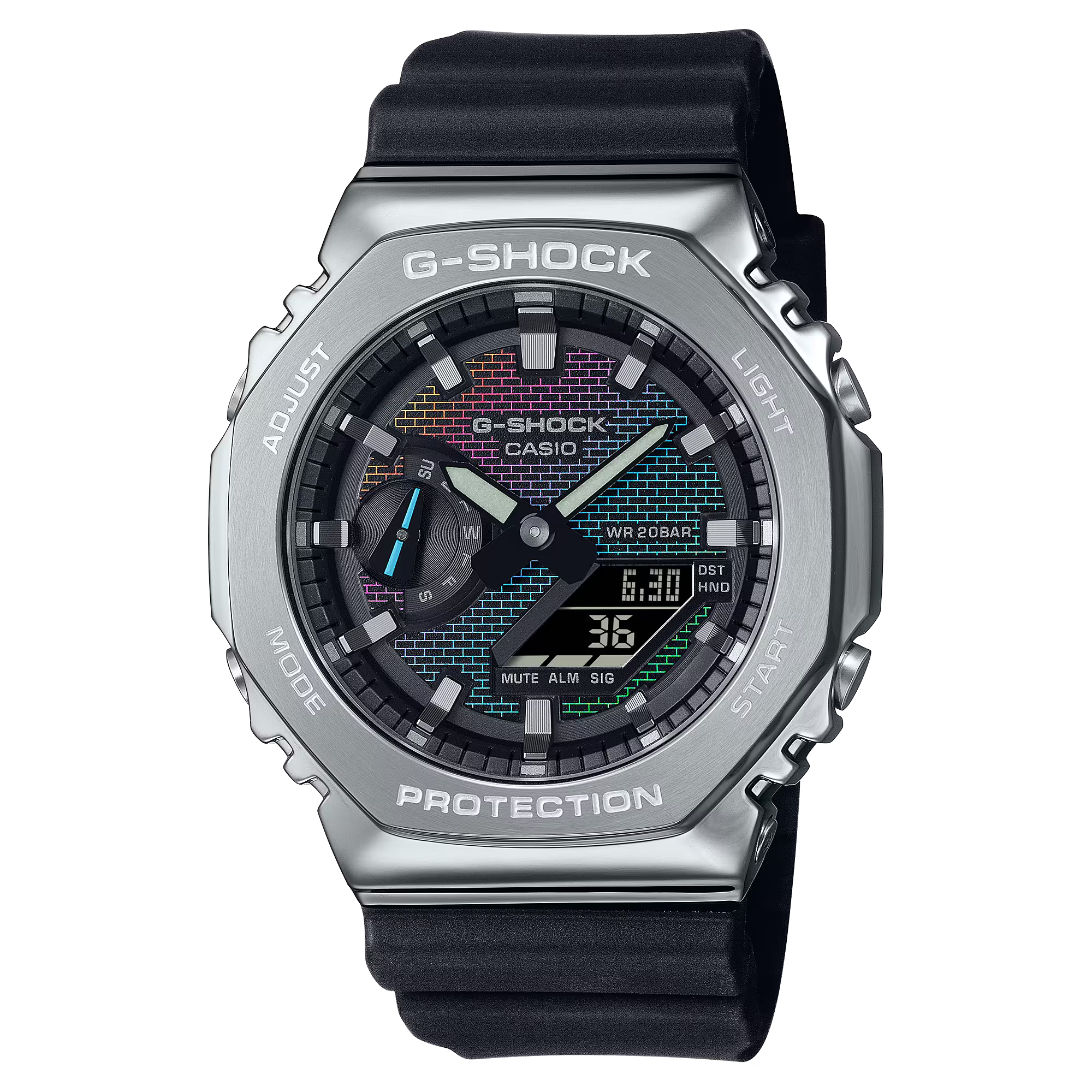 G-Shock GM2100RW-1A Brick Rainbow Metal Ana-Digi