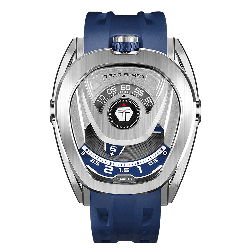 TSAR BOMBA Reactor Interchangeable Watch Silver Blue
