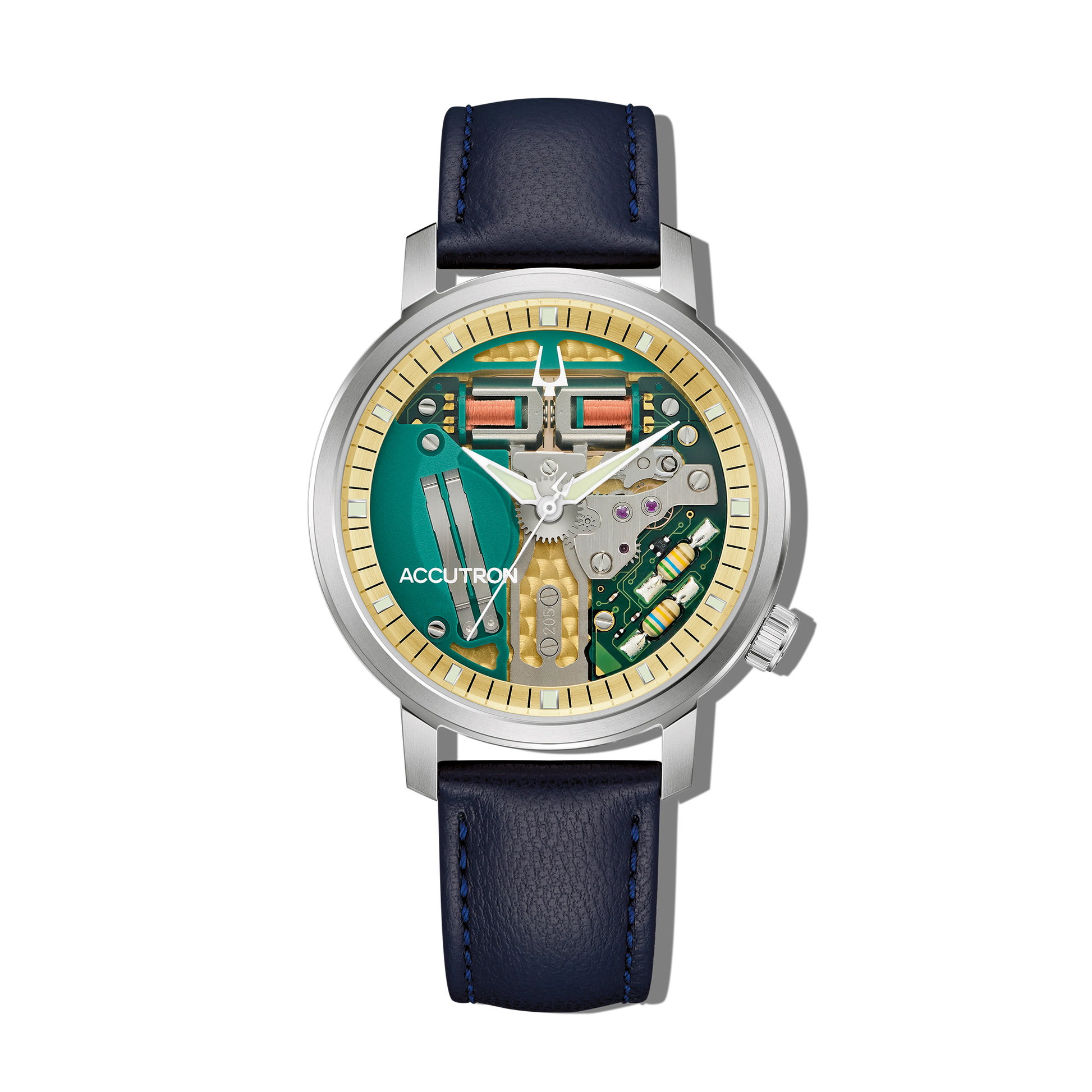 Accutron 26A213 Spaceview 314 Tuning Fork Revival Grade 5 Titanium Blue