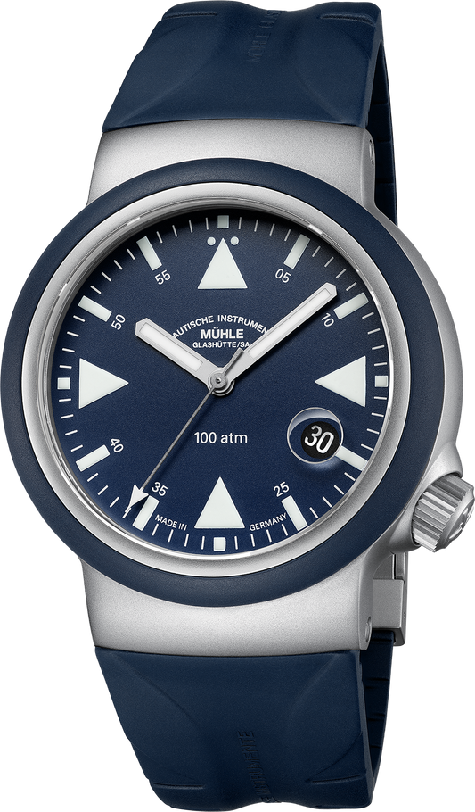 Muhle Glashutte M1-41-02-KB-II S.A.R. Rescue Timer Nautical Blue Rubber