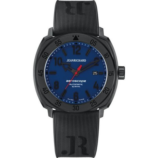 JeanRichard 60660-21B451-FK6A Aeroscope 3 Hand Blue Grained Dial // Pre-Owned