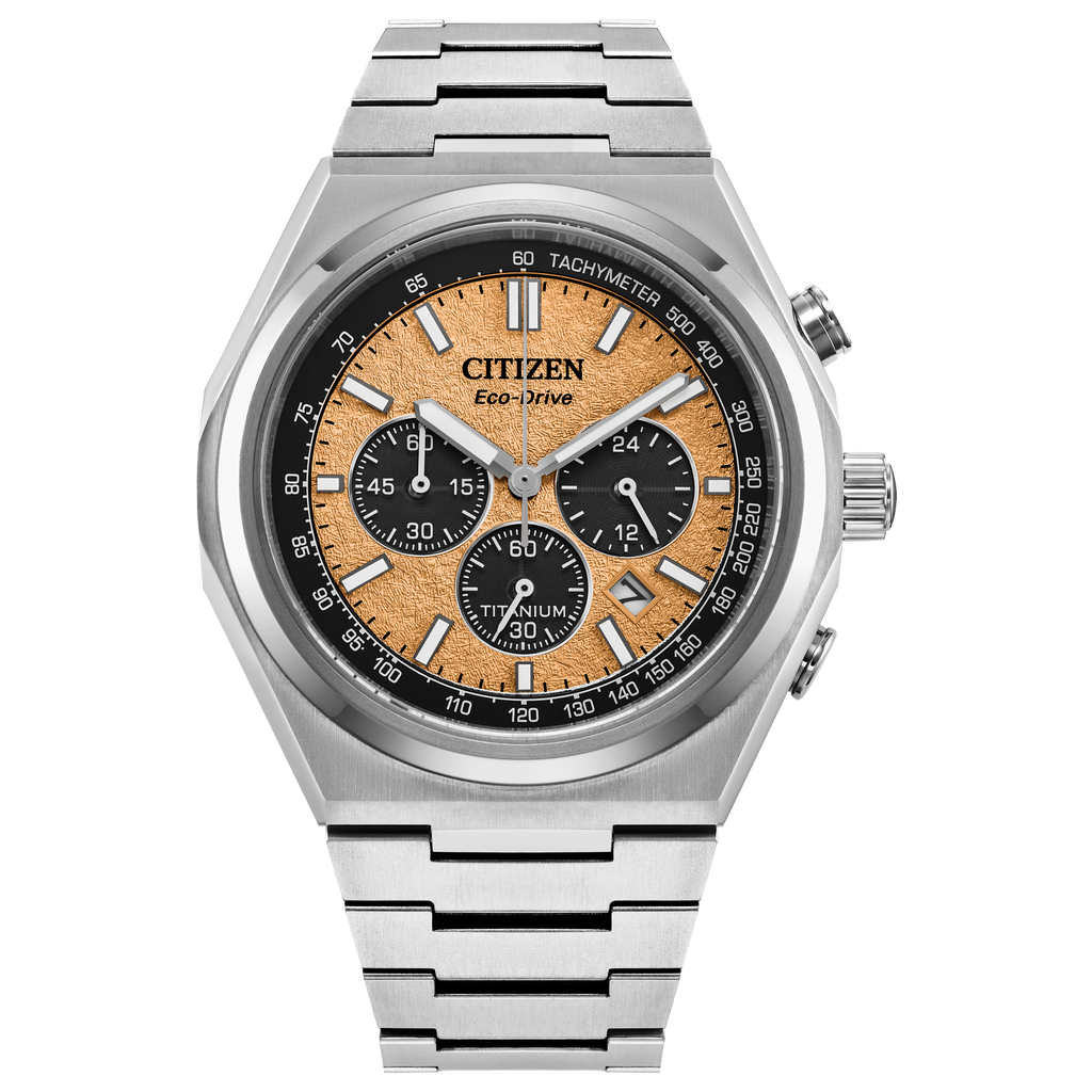 Citizen CA4610-85Z Zenshin Chrono Super Titanium Salmon Dial