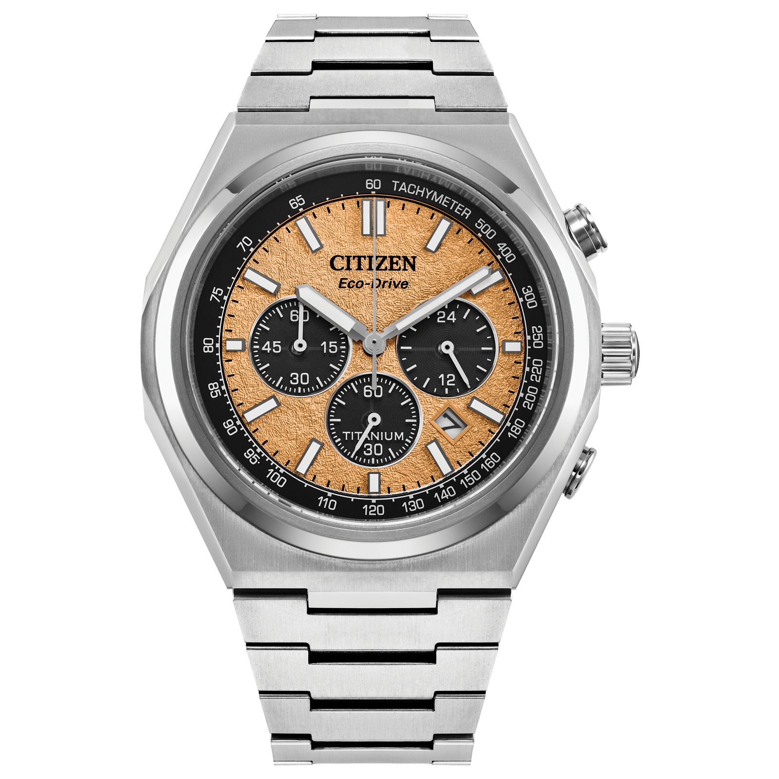 Citizen CA4610-85Z Zenshin Chrono Super Titanium Salmon Dial