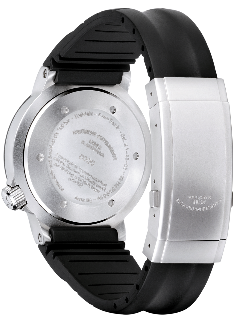 Muhle Glashutte M1-41-03-MB-II S.A.R. Rescue Timer Black Dial Stainless Bracelet