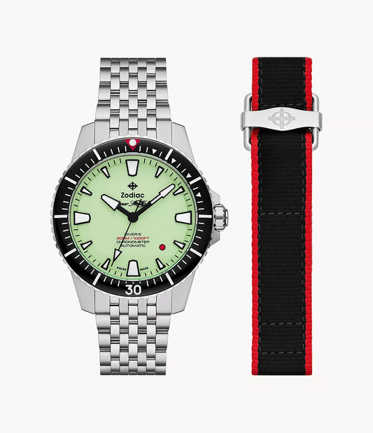 Zodiac ZO3559 RedBar Pro-Diver Automatic Stainless Steel Limited Edition