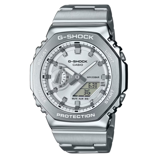G-Shock GM2110D-7A G-STEEL 2100 Series Metal Silver Dial