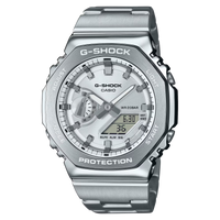 G-Shock GM2110D-7A G-STEEL 2100 Series Metal Casioak Silver Dial