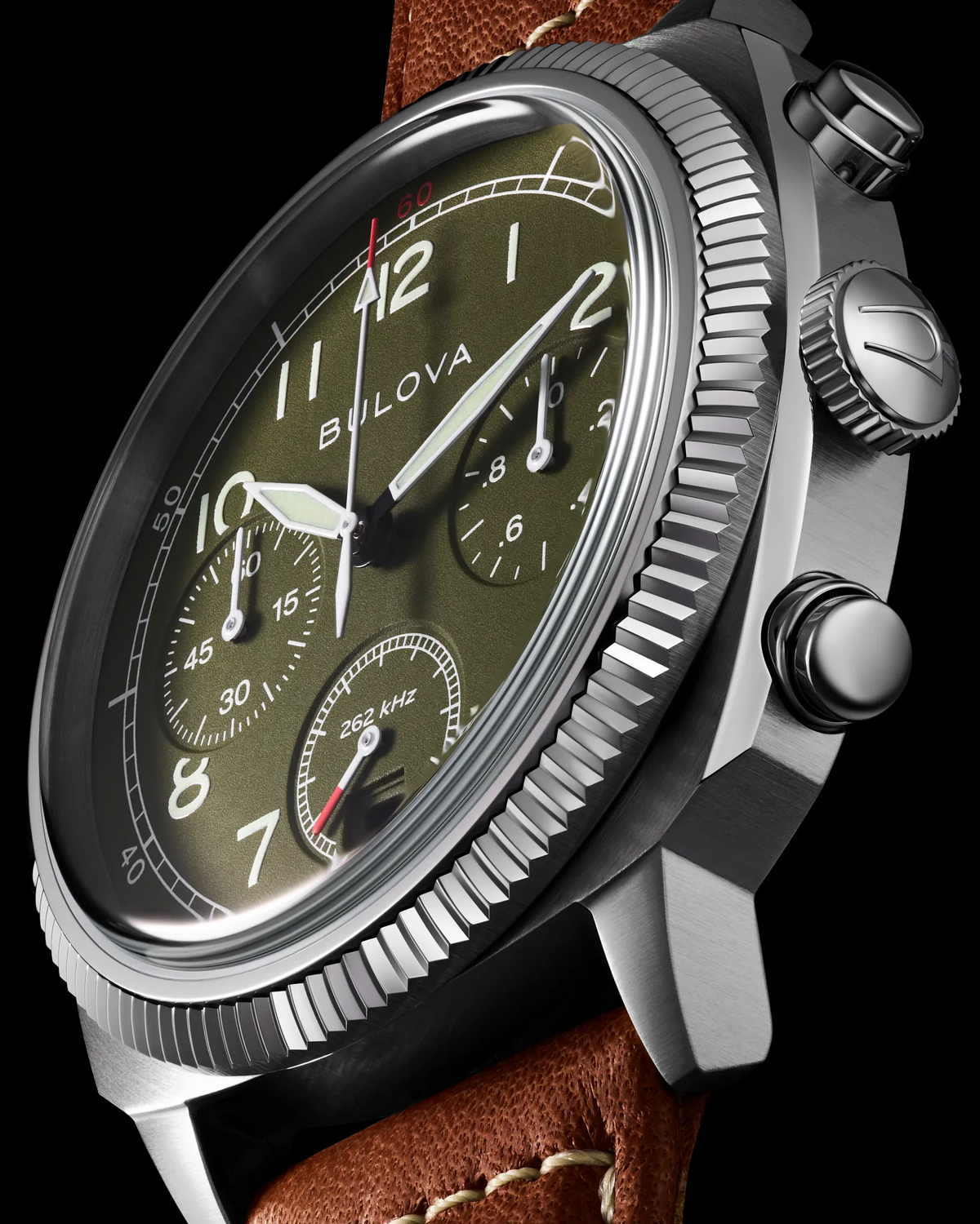 Bulova 96B482 Military VWI Special Edition Green Dial 262kHz Chronograph