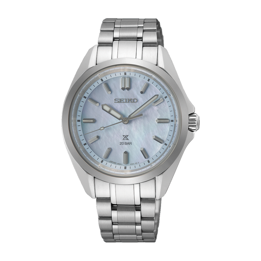 Seiko Prospex SUR607 Marine Sports Blue Mother of Pearl Ladies Quartz 34mm