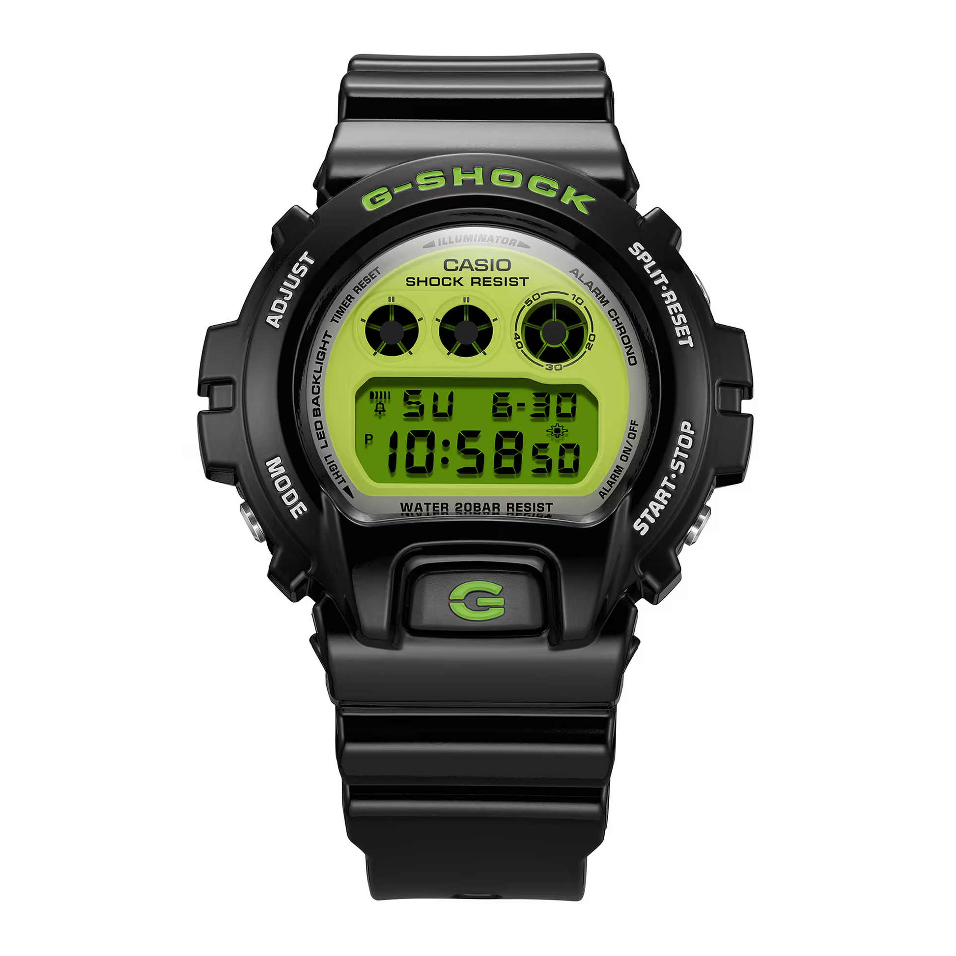 G-Shock DW6900RCS-1 Vibrant Lime Green Dial Triple Graph – Arizona