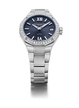 Baume et Mercier 10765 Riviera Blue Textured Dial Diamonds Ladies