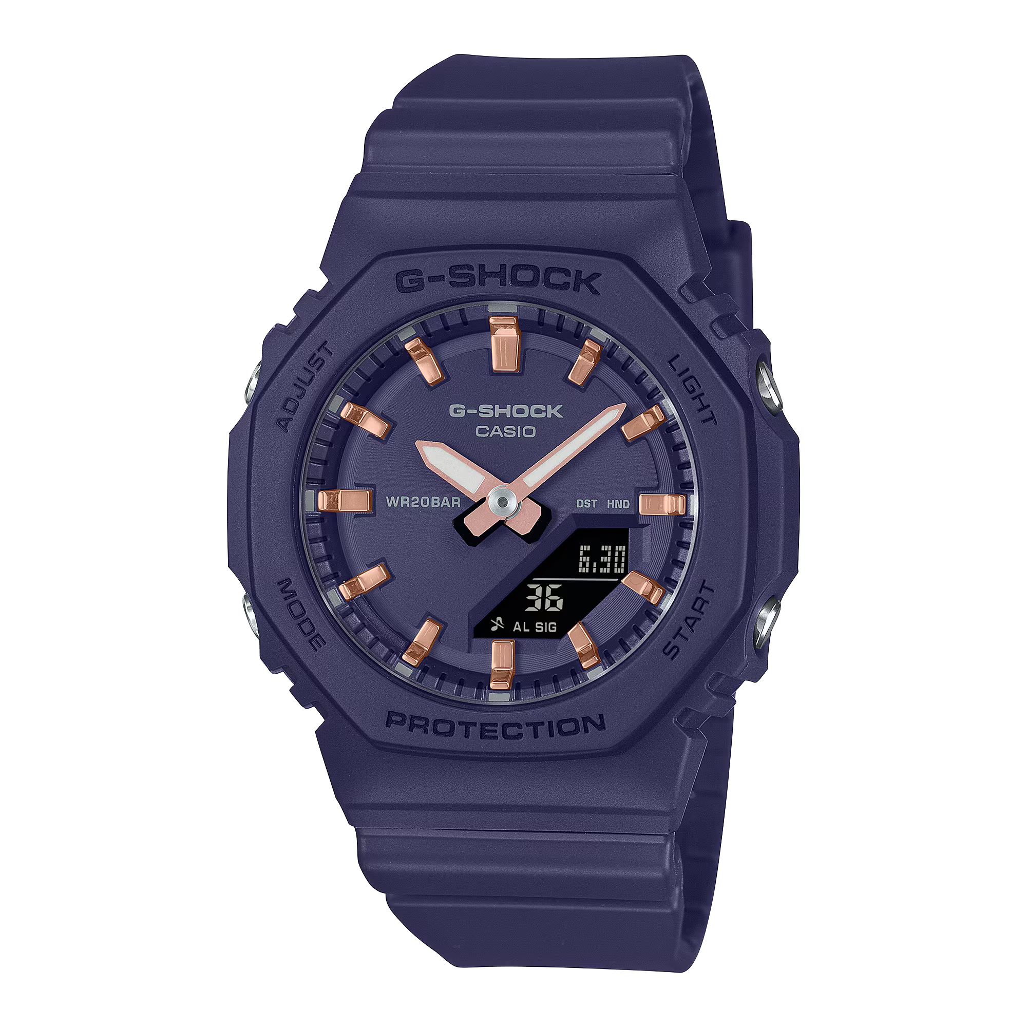 G-Shock GMAP2100M-2A Resin Octagon Blue Rose Gold Ana-Digi Ladies Watch