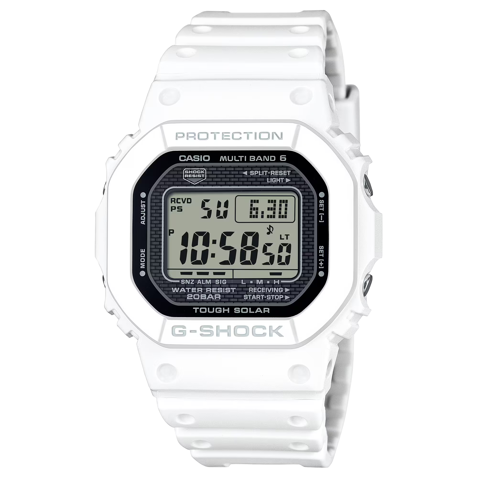 G-Shock GW5000HS-7 Tough Solar Multi-Band 6 White Square
