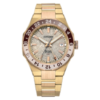 Citizen NB6032-53P Series8 880 GMT Gold-Tone Textured Dial Automatic Limited Edition