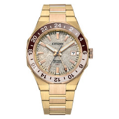 Citizen NB6032-53P Series8 880 GMT Gold-Tone Textured Dial Automatic Limited Edition