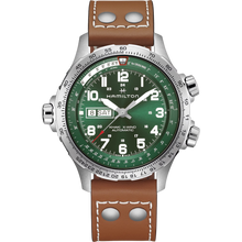 Hamilton H77735560 Khaki Aviation X-Wind Day Date Auto Green Sunray Dial