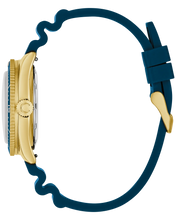 Bulova 44B129 Caravelle Sea Hunter Blue Dial Gold Tone Automatic 39mm Vintage