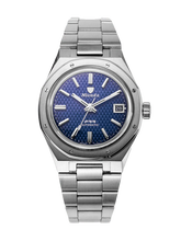 Nivada Grenchen 69001A77 F77 Blue Textured Dial 37mm Automatic Date