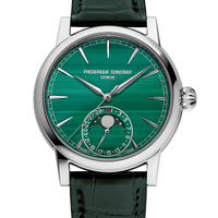 Frederique Constant FC-716MA3H8 Malachite Classic Moonphase Date 18k White Gold