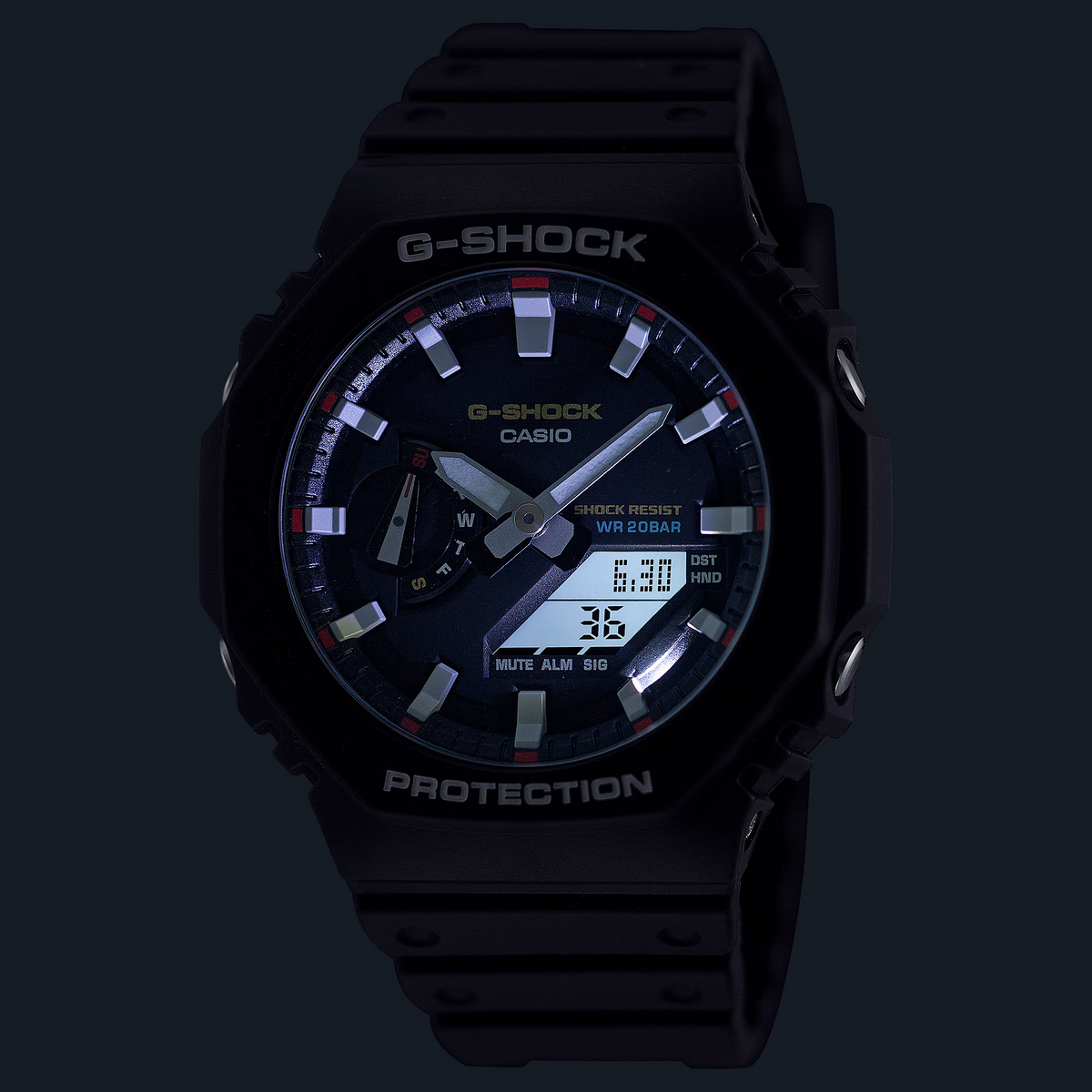 G-Shock GA2100RL-1A Octagonal Ana-Digi Origin Colors Black Resin